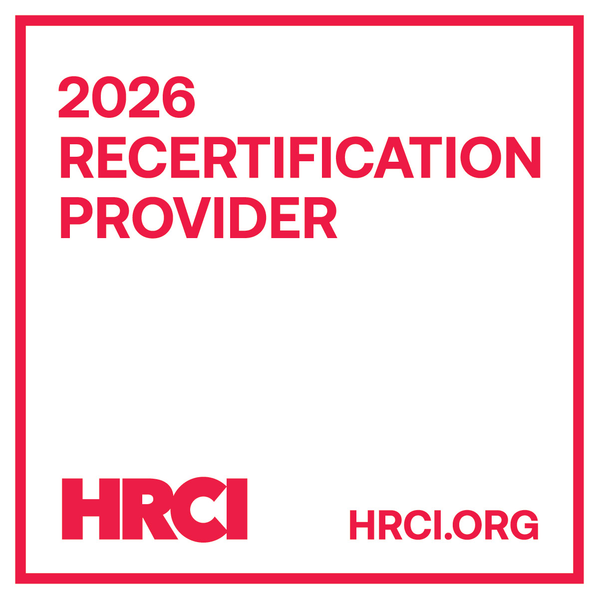 HRCI Recertification Provider seal